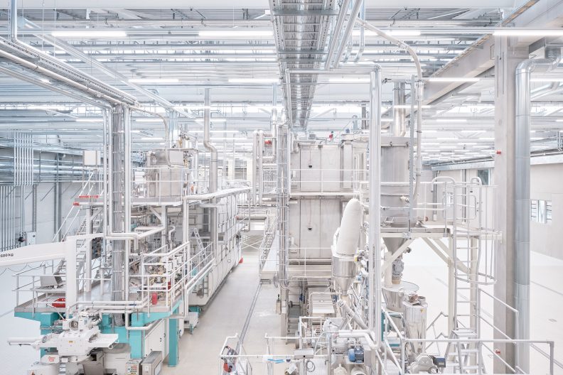 Produktionsgebäude Albgold, Innenansicht