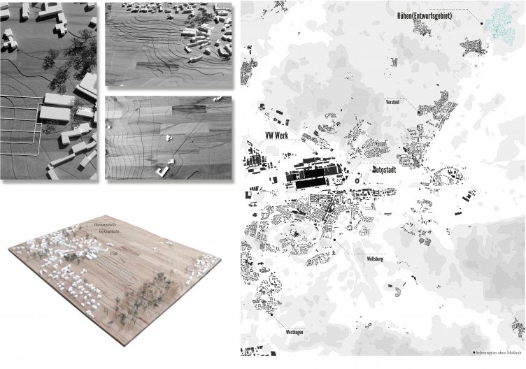 Schwarzplan und Modellbilder Städtebau
