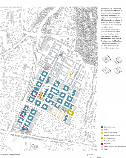 Siemens Campus Erlangen Lageplan mit Nutzungskonzept