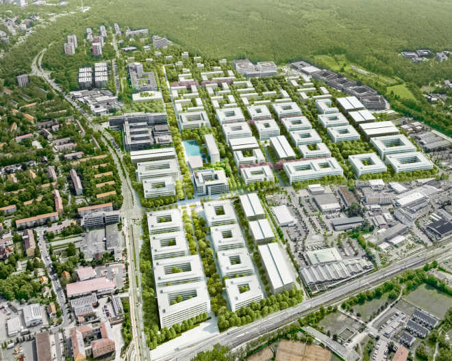 Siemens Campus Erlangen Vogelperspektive