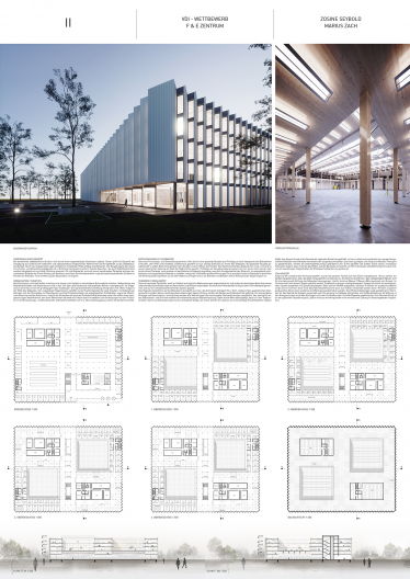 Wettbewerbsplan Grundrisse, Schnitte und Visualisierung