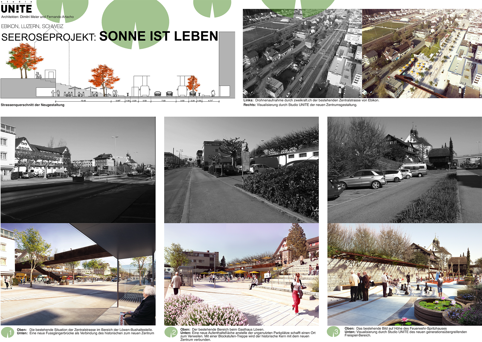 Seeroseprojekt bebilderte Gegenüberstellungen der städtebaulichen Veränderungen_Vorher und Nachher