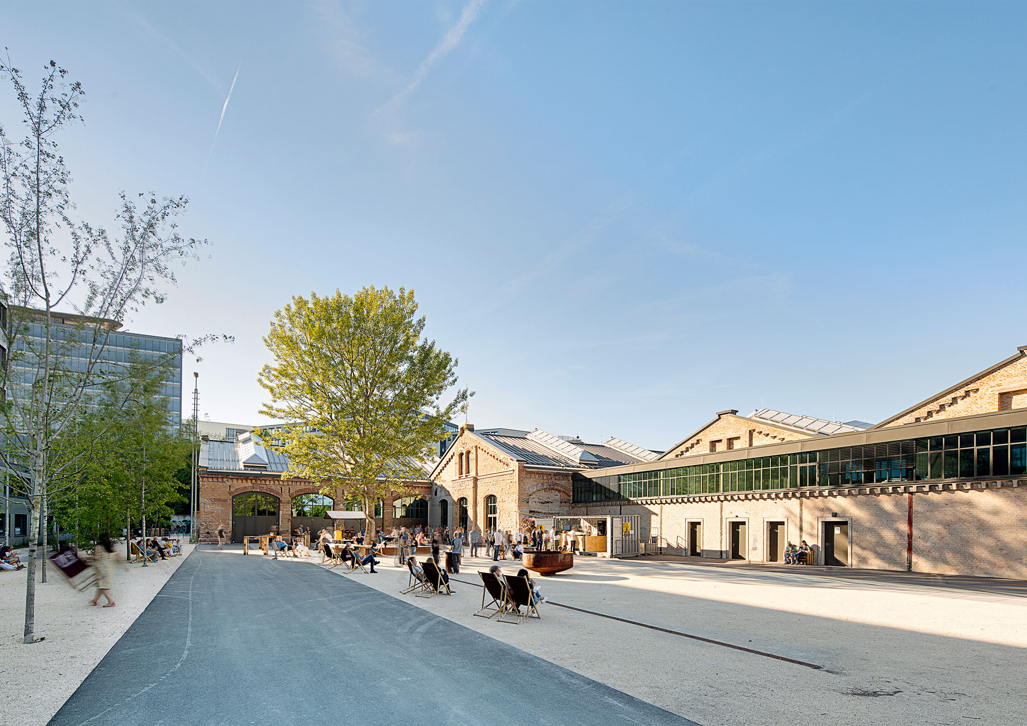 Außenperspektive Outdoor Veranstaltungsfläche vor den Wagenhallen Stuttgart