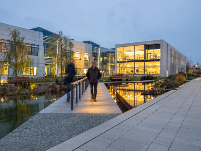 Perspektive Eingang und Verwaltungsgebäude Sartorius Campus