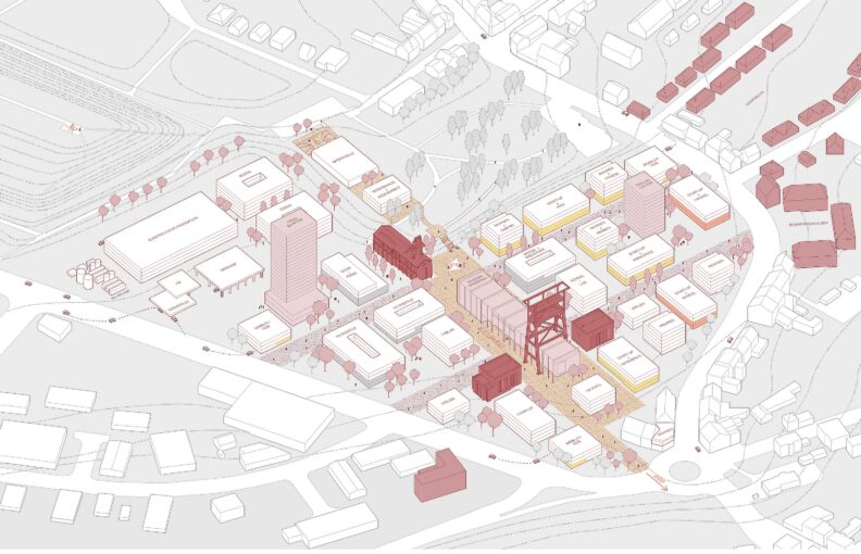 IBP_04_Campus Gneisenau_Axonometrie Masterplan_Bunge_Scheeff